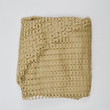 Beige Rectangular Open Lace Fabric - 50" x 120"