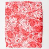 Red + White Floral Print Flowy Woven Fabric - 58" x 128"