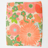 Orange, Green + Pink Floral Print Viscose Crepe Woven Dressmaking Fabric - 58" x 116"