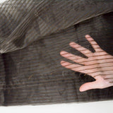 Black + Gold Stripe Sheer Organza Fabric - 80" x 120"