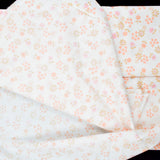 White, Orange + Pink Floral Print Woven Fabric - 44" x 84"