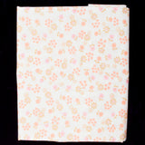 White, Orange + Pink Floral Print Woven Fabric - 44" x 84"