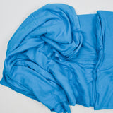 Bright Blue Lightweight Slub Knit Woven Fabric - 64" x 86"