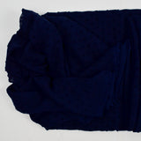 Navy Blue Swiss Dot Chiffon Woven Fabric - 60" x 120"