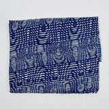 Blue + White Abstract Print Drapey Woven Fabric - 54" x 90"