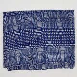 Blue + White Abstract Print Drapey Woven Fabric - 54" x 124"