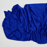 Royal Blue Slub Knit Fabric - 76" x 90"