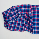 Red, White + Blue Plaid Woven Soft Shirting Fabric - 45" x 124"