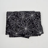 Black + White Spider Web Print Spandex Stretch Knit Fabric - 64" x 140"