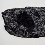 Black + White Spider Web Print Spandex Stretch Knit Fabric - 64" x 140"
