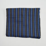Blue + Black Stripe Twill Woven Fabric - 36" x 110"