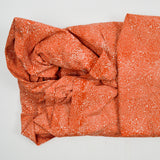 Orange + White Abstract Print Quilting Weight Woven Fabric - 46" x 180"