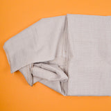 Brown + White Grid Print Lightweight Woven Shirting Fabric - 46" x 86"