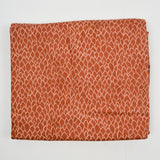 Brown + White Scale Print Canvas Woven Drapery Fabric - 74" x 110"