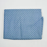 Blue + White Leaf Print Quilting Weight Woven Fabric - 66" x 104"
