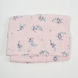Light Pink, Black + Green Floral Print Crinkle Crepe Woven Fabric - 50" x 96"