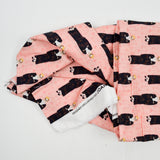 Pink, Brown + White Ruth Bader Ginsburg Print Quilting Weight Woven Fabric - 44" x 96"