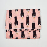 Pink, Brown + White Ruth Bader Ginsburg Print Quilting Weight Woven Fabric - 44" x 96"
