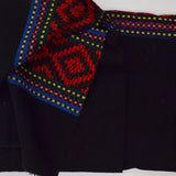 Black + Colorful Border Woolly Woven Table Runner - 30" x 62"
