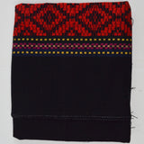 Black + Colorful Border Woolly Woven Table Runner - 30" x 62"