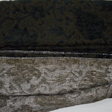 Dark Green Chenille Paisley Thick Woven Upholstery Fabric - 54" x 72"