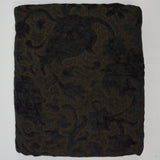 Dark Green Chenille Paisley Thick Woven Upholstery Fabric - 54" x 72"