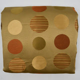 Warm Tones Brocade Polka Dot Woven Fabric Curtain with Backing - 60" x 114" (Unfinished edge)