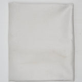 Silver + White Brocade Fabric Curtain - 55" x 90" (Small stains)