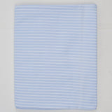 Light Blue + White Stripe Woven Shirting Fabric - 60" x 96"