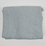 Sage Green + White Houndstooth Cotton Blend Knit Fabric - 62" x 94"