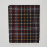 Black, White, Red + Yellow Plaid Print + Floral Border Daisy Kingdom Quilting Weight Fabric - 44" x 136"