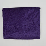 Purple Embossed Swirls Velvet Stretchy Knit Fabric - 64" x 86"