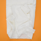 White Cotton Blend Lightweight Woven Shirting Fabric - 32" x 128"