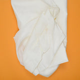 Ivory Satin Twill Woven Fabric - 44" x 112"