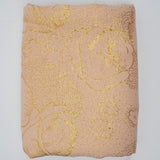 Light Pink + Gold Metallic Brocade Fabric - 55" x 156"