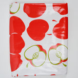 Red + White Apple Print Vinyl Coated Woven Fabric - 47" x 80"