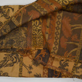 Brown Animal Stripe Woven Tapestry Fabric - 46" x 84"