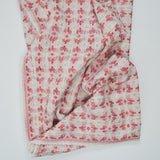 Pink + White Textured Woven Fabric - 56" x 112"