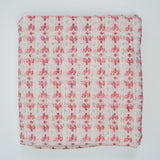Pink + White Textured Woven Fabric - 56" x 112"