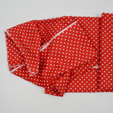 Red + White Dot Print Quilting Weight Woven Fabric - 43" x 106"
