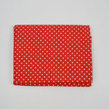 Red + White Dot Print Quilting Weight Woven Fabric - 43" x 106"
