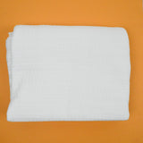 White Cotton Sweater Pointelle Knit Fabric - 50" x 160"