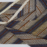 Brown, Black, Navy + White Geometric Print Lightweight Woven Fabric - 41" x 88"
