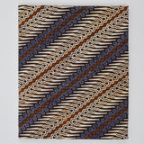 Brown, Black, Navy + White Geometric Print Lightweight Woven Fabric - 41" x 88"