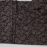 Black + Tan Paisley Floral Print Synthetic Woven Apparel Fabric - 46" x 114"