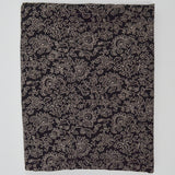 Black + Tan Paisley Floral Print Synthetic Woven Apparel Fabric - 46" x 114"