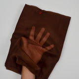 Chocolate Brown Sheer Organza Fabric - 45" x 152"