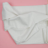 White Thick Linen-Like Woven Fabric - 54" x 92"