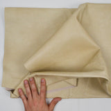 Beige Thick Vinyl Pleather Fabric - 57" x 114"