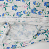White, Blue, Green + Pink Floral Print Quilting Cotton Woven Fabric - 44" x 296"
